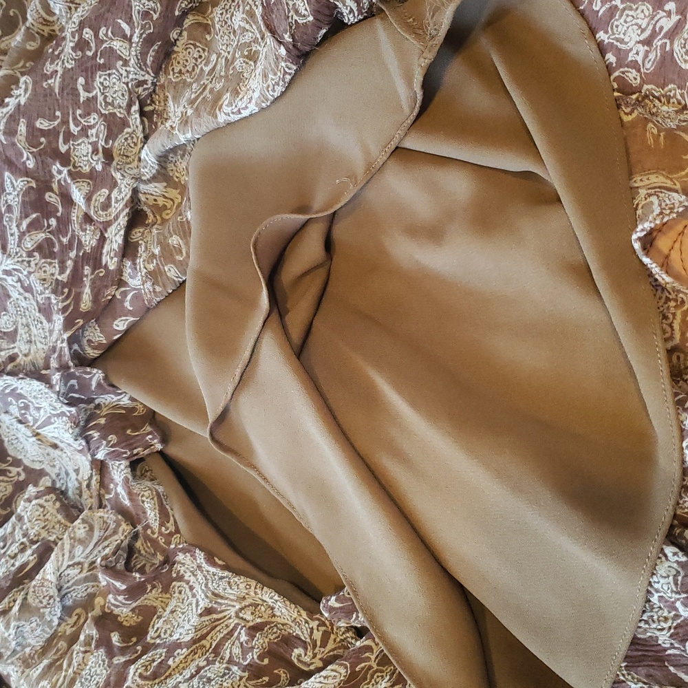 $4.99 Ship! Lauren Silk Paisley Skirt 4 - Picture 5 of 8